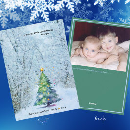Foto personalizada del árbol de Navidad Serene