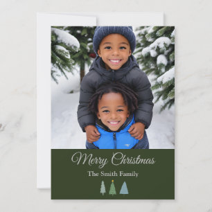 Foto personalizada del árbol de Navidad verde