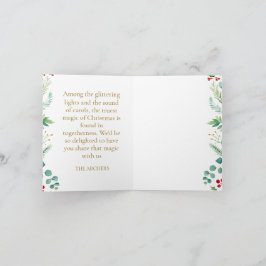 Foto personalizada Feliz Navidad Botánico Acuarela