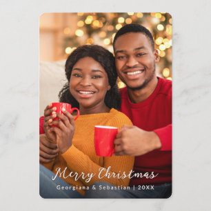 Foto personalizada Feliz Navidad letra elegante