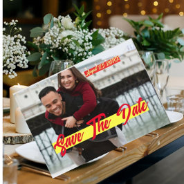 Foto personalizada Guardar la invitación de fecha
