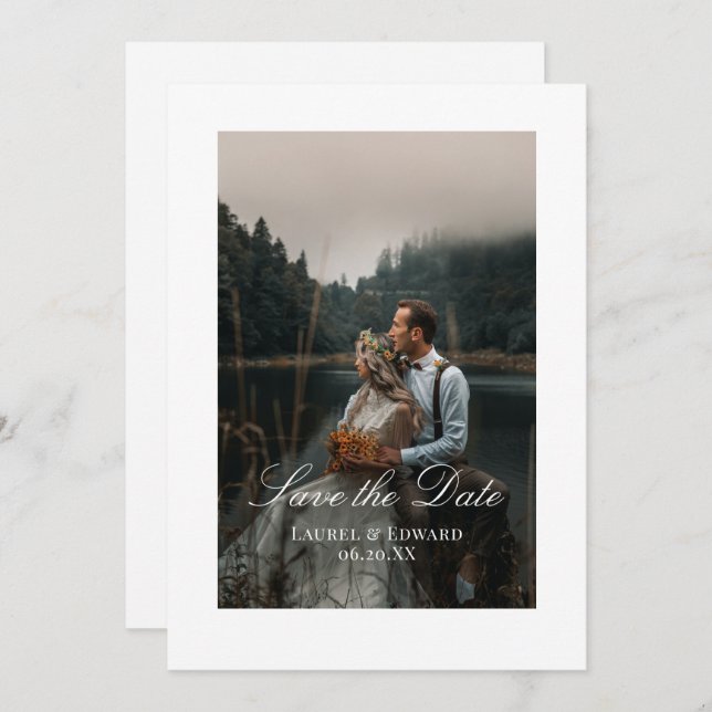 Foto personalizada Guardar la tarjeta plana de fec (Anverso / Reverso)