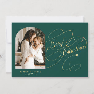 Foto personalizada Guión elegante de Feliz Navidad
