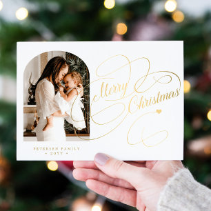 Foto personalizada Guión elegante de Feliz Navidad