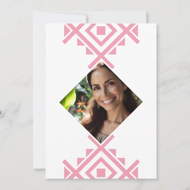 Foto Personalizada Invitación de 40 Años Azteca (Anverso)