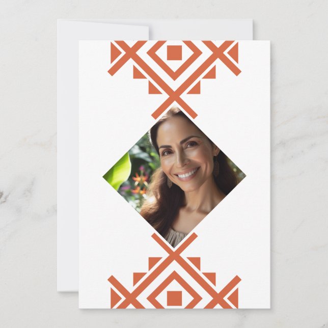 Foto Personalizada Invitación de 40 Años Azteca (Anverso)