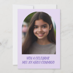 Foto personalizada invitación de cumpleaños