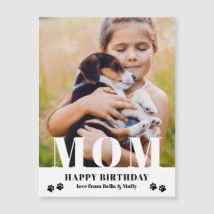 Foto personalizada moderna de Dog Mom Happy Birthd