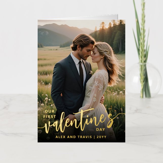 Foto personalizada Nuestro primer El día de San Va (Anverso)