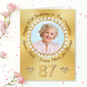 Foto personalizada (o borrar), tarjeta de cumpleañ