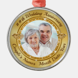 Foto personalizada, ornamentos de aniversario Boda