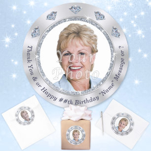 Foto personalizada, Pegatinas de cumpleaños, cualq