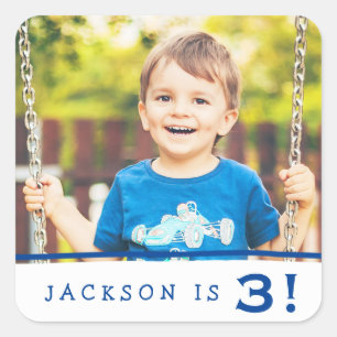 Foto personalizada Pegatinas de cumpleaños / Royal
