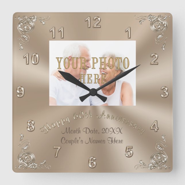 FOTO PERSONALIZADA: Reloj del 60 aniversario de Bo (Anverso)