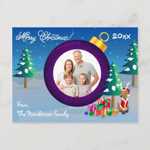 Foto personalizada Tarjeta postal de Ornamento de 