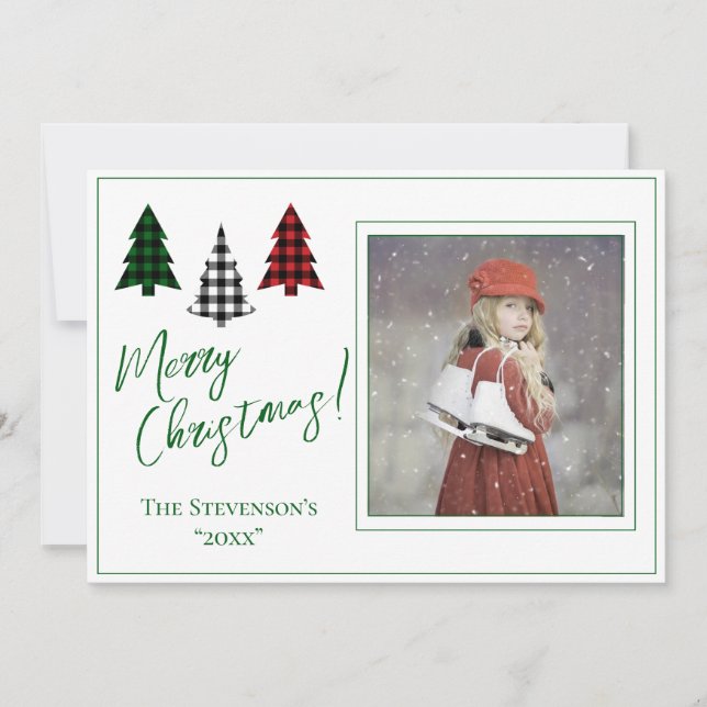 Foto personalizada Verde Feliz Navidad (Anverso)