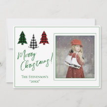 Foto personalizada Verde Feliz Navidad