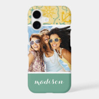 Foto personalizada y nombre ancla y cuerdas retro