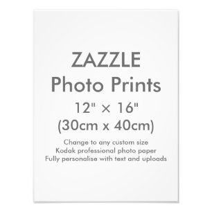 Foto Personalizado 12" de Zazzle × 16" plantilla de la