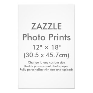 Foto Personalizado 12" de Zazzle × 18" plantilla de la