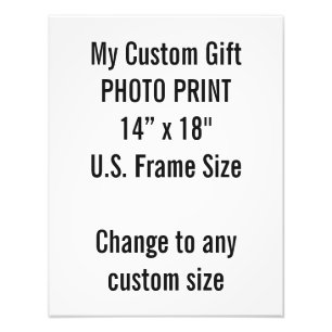 Foto Personalizado 14" x 18" tamaño de capítulo de lo