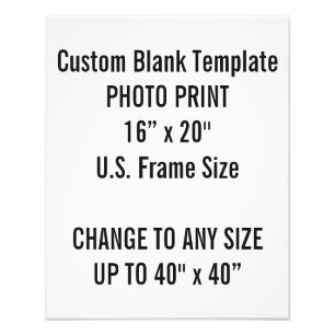 Foto Personalizado 16" x 20" tamaño de capítulo de lo