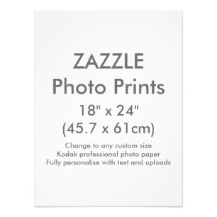 Foto Personalizado 18" de Zazzle x 24" plantilla de la