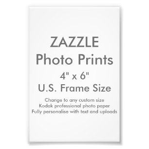 Foto Personalizado 4" de Zazzle x 6" impresión de la