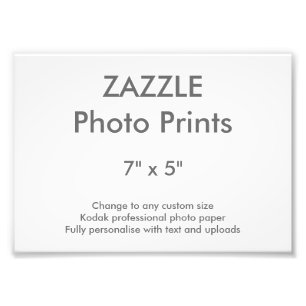 Foto Personalizado 7" de Zazzle x 5" impresión 18 x 13