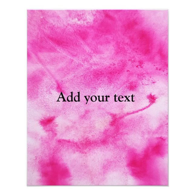 Foto personalizado añadir tu texto abstracto de acuarel (Frente)