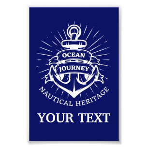 Foto Personalizado Ancla Náutica Rope Nombre del barco 