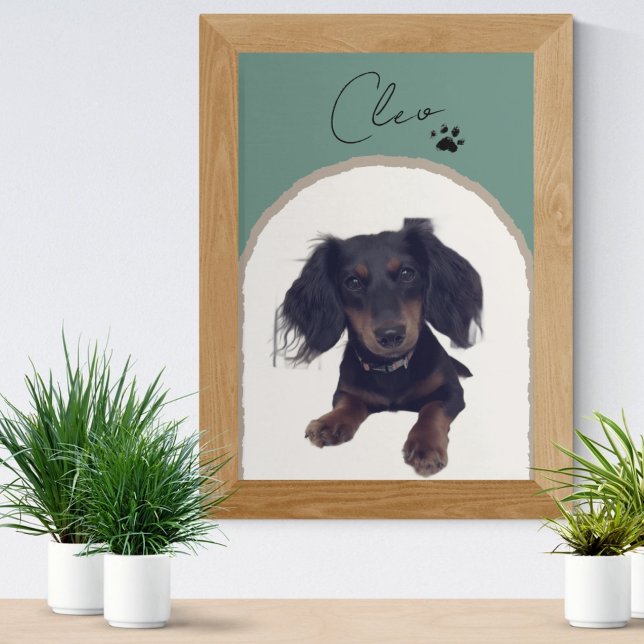 Foto Personalizado arte de retrato de Mascota de arco m (Celebrate your pet with this custom pet portrait! )