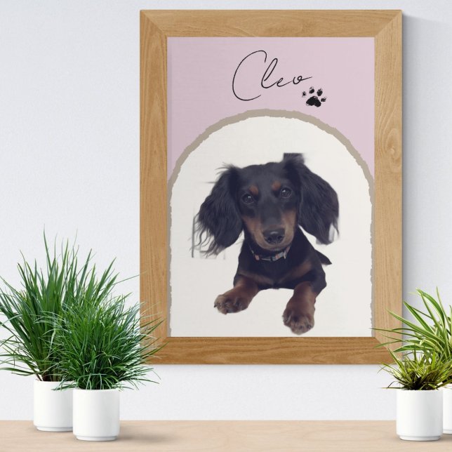 Foto Personalizado arte de retrato de Mascota de arco m (Celebrate your pet with this custom pet portrait! )