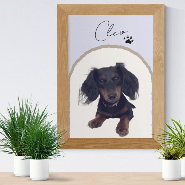 Foto Personalizado arte de retrato de Mascota de arco m (Celebrate your pet with this custom pet portrait! )