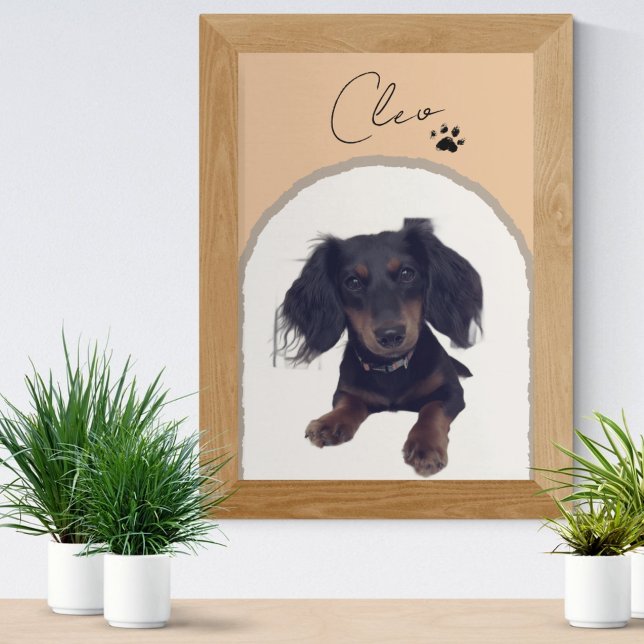 Foto Personalizado arte de retrato de Mascota de arco m (Celebrate your pet with this custom pet portrait! )