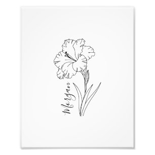 Foto Personalizado August Gladiolus Birt Flower Gift po