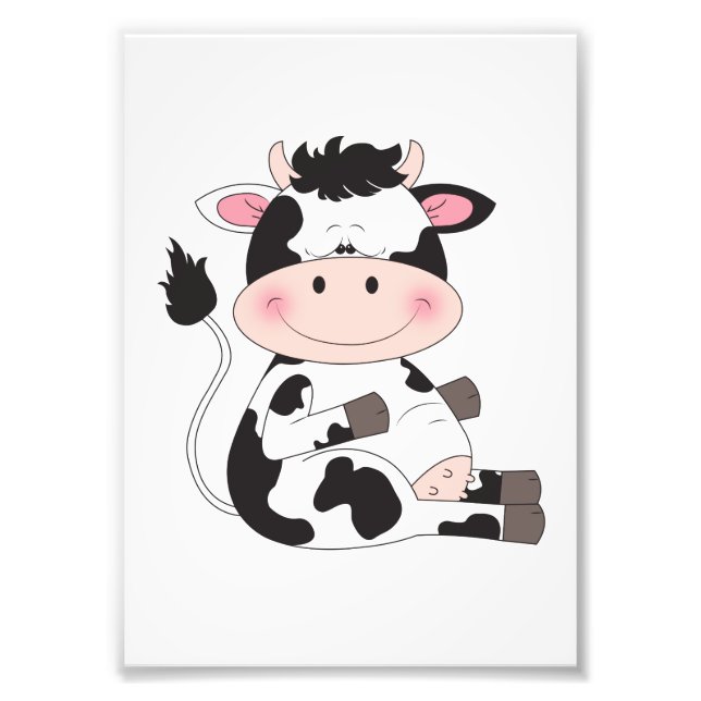 Foto Personalizado Cute Baby Cow (Frente)