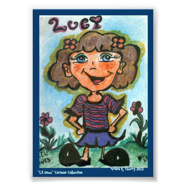 Foto PERSONALIZADO de ACEO "LUCY" de la artista, Ariana (Frente)
