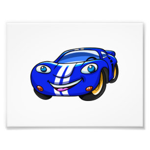 Foto personalizado de carreras azul Supercar Elegir col