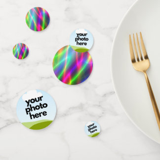 Foto personalizado de Confetti con acentos neones