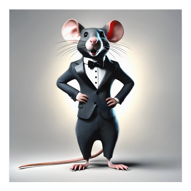 Foto personalizado de ratón divertido (Frente)