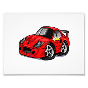 Foto personalizado de supercoches rojo: elija color de