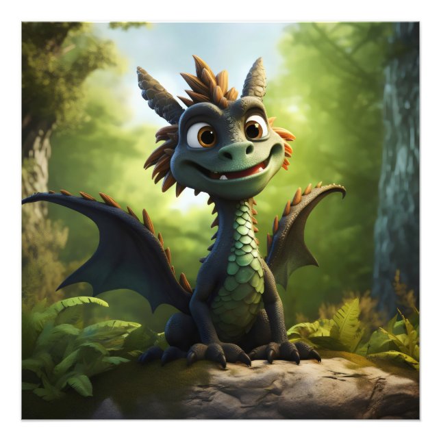 Foto Personalizado Dragón Verde (Frente)