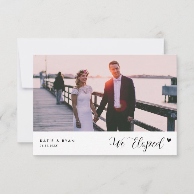 Foto personalizado elegimos invitación boda (Anverso)