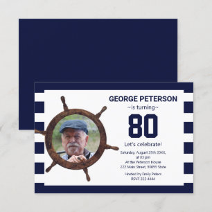 Foto personalizado en la invitación de cumpleaños 