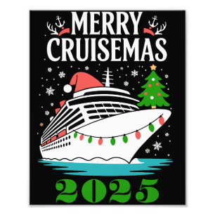 Foto Personalizado Feliz Crucero Navideño Familia Barco