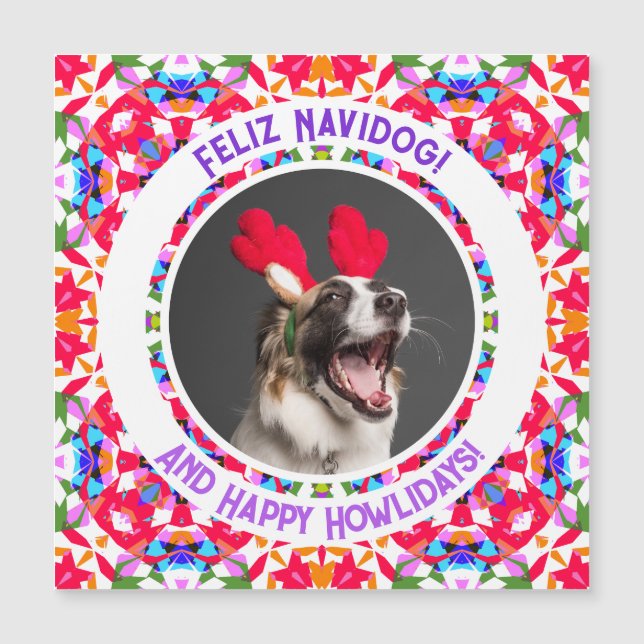 Foto personalizado Feliz Navidad Pun Navidad Perro (Anverso)