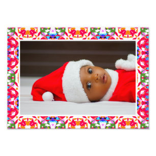 Foto Personalizado Feliz Navidades verdes brillantes ro