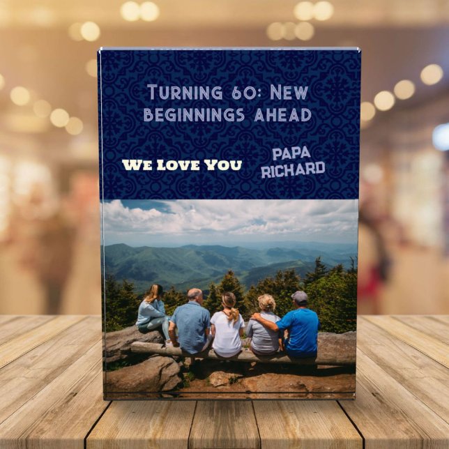 Foto personalizado Feliz Regalos de cumpleaños núm (60th Birthday Gifts for Men)