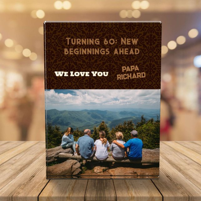 Foto personalizado Feliz Regalos de cumpleaños núm (60th Birthday Gifts for Men)